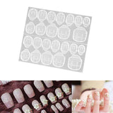 Double-side Adhesive Sticker Transparent Nail Glue Art Decoration Tool 24pcs