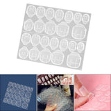 Maxbell Double-side Adhesive Sticker Transparent Nail Glue Art Decoration Tool 24pcs