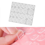 Maxbell Double-side Adhesive Sticker Transparent Nail Glue Art Decoration Tool 24pcs