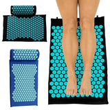 Maxbell Yoga Acupressure Mat Pillow Set Trigger Points Mats Pain Stress Relief Black