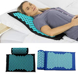 Maxbell Yoga Acupressure Mat Pillow Set Trigger Points Mats Pain Stress Relief Black