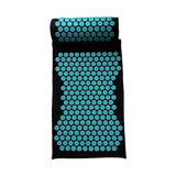 Maxbell Yoga Acupressure Mat Pillow Set Trigger Points Mats Pain Stress Relief Black