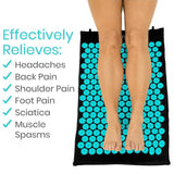 Maxbell Yoga Acupressure Mat Pillow Set Trigger Points Mats Pain Stress Relief Black