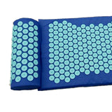 Yoga Acupressure Mat Pillow Set Trigger Points Mats Pain Stress Relief Blue