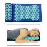 Maxbell Yoga Acupressure Mat Pillow Set Trigger Points Mats Pain Stress Relief Blue