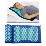 Maxbell Yoga Acupressure Mat Pillow Set Trigger Points Mats Pain Stress Relief Blue