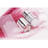 Dual-ended White Clear Silicone Nail Stamping Stamper & Scraper Set Silver