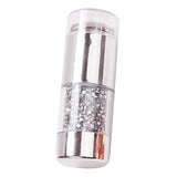 Maxbell Dual-ended White Clear Silicone Nail Stamping Stamper & Scraper Set Silver