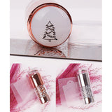 Maxbell Dual-ended White Clear Silicone Nail Stamping Stamper & Scraper Set Silver