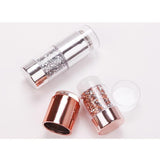 Maxbell Dual-ended White Clear Silicone Nail Stamping Stamper & Scraper Set Gold