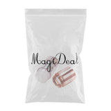 Maxbell Dual-ended White Clear Silicone Nail Stamping Stamper & Scraper Set Gold