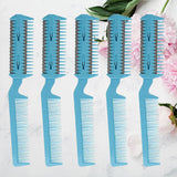 Maxbell 5x Razor Comb Hair Cutter Comb Double Edge Razor Hair Thinning Comb Blue