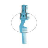 Maxbell 5x Razor Comb Hair Cutter Comb Double Edge Razor Hair Thinning Comb Blue
