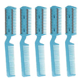 Maxbell 5x Razor Comb Hair Cutter Comb Double Edge Razor Hair Thinning Comb Blue