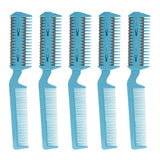 Maxbell 5x Razor Comb Hair Cutter Comb Double Edge Razor Hair Thinning Comb Blue