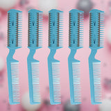 Maxbell 5x Razor Comb Hair Cutter Comb Double Edge Razor Hair Thinning Comb Blue