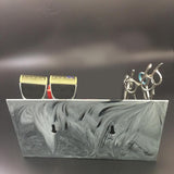 Maxbell Hairdressing Tool Box Storage Case Shears Hair Scissor Rack Marbling