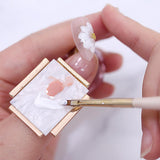 Nail Art Palette Finger Ring Nail Polish Cream Gel Mixing Plate Tray Dish Style 1