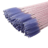 50Pcs Disposable Wands Eyelash Brushes Makeup Eyelash Extension Light Purple