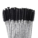 50Pcs Disposable Wands Eyelash Brushes Makeup Eyelash Extension All Black