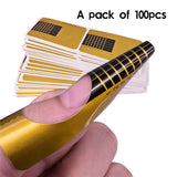 100Pcs Nail Art UV Gel Tips Extension Builder Form Acrylic French Nails Tip