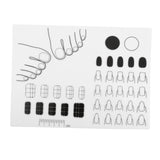 Silicone nail art mat stamping transfer sheet practice mat White