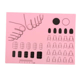 Silicone nail art mat stamping transfer sheet practice mat Pink