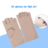 UV Curing Lamp Gloves Radiation Nail Dryer Protection Tool Salon Beige