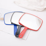 Antislip Rectangular Hand Mirror Handheld Paddle Mirror Blue