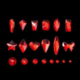 Rhinestone 3D Diamond Gem Nail Art Decor DIY Craft Jewelry Making Red