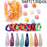 Snap Hair Clips Jaw Clips Thick Seamless Cotton Hair Bands Rubber Bands A