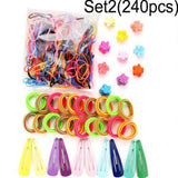 Snap Hair Clips Jaw Clips Thick Seamless Cotton Hair Bands Rubber Bands B