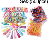 Snap Hair Clips Jaw Clips Thick Seamless Cotton Hair Bands Rubber Bands C