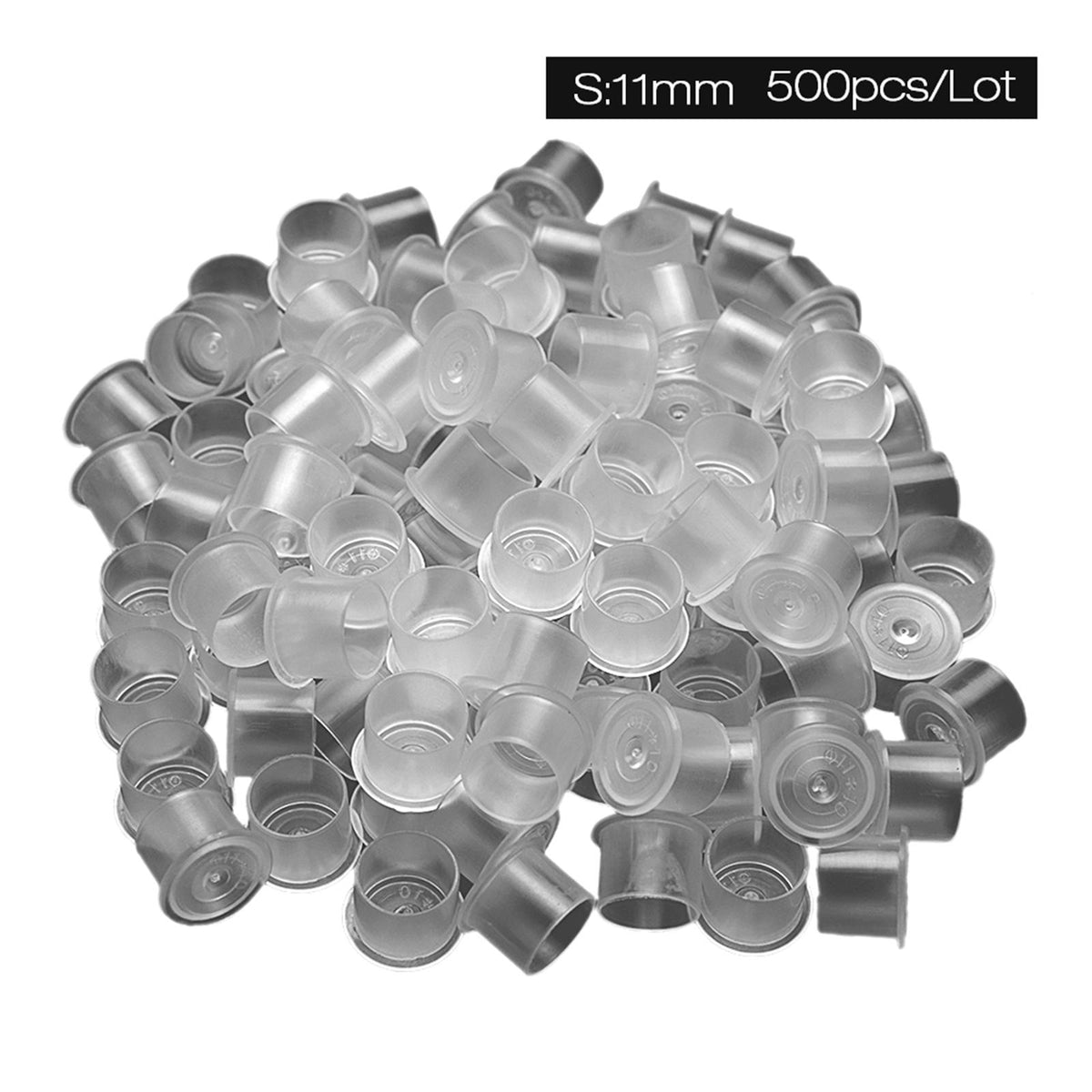 PVC Tattoo Ink Cups Cap Free Standing Microblading Supply Tool S 500pcs