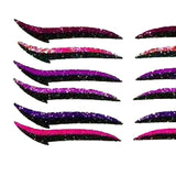 Reusable Eyeliner Stickers Makeup Eyeshadow Cat Eye 6 Pair Pink+Purple