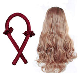 Maxbell Women Styling Heatless Curling Rod Headband Wave Curls Curler Wine Red - Aladdin Shoppers