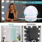 Make Up Mirror Lights 10 LED Kit Bulbs Vanity Light Dimmable Lamp Hollywood