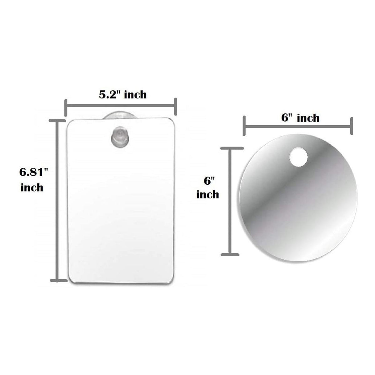 Acrylic Fogless Shower Shaving Mirror Men Women Anti Fog Travel Rectangle