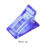 10pcs Nail Tips Clip Finger Quick Building Gel Extension Nail Art Blue