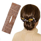 Maxbell Deft Bun Fashion Hair Bands Women Summer Knotted Wire Headband Print H - Aladdin Shoppers