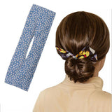 Deft Bun Fashion Hair Bands Women Summer Knotted Wire Headband Print R