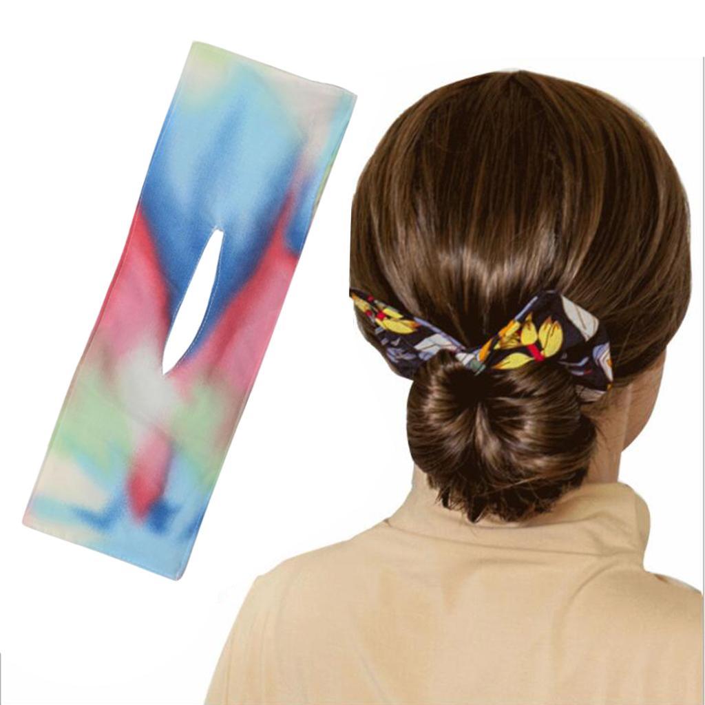 Deft Bun Fashion Hair Bands Women Summer Knotted Wire Headband Print U