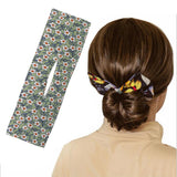 Deft Bun Fashion Hair Bands Women Summer Knotted Wire Headband Print C1