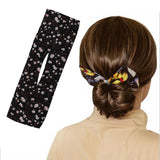 Maxbell Deft Bun Fashion Hair Bands Women Summer Knotted Wire Headband Print D1 - Aladdin Shoppers