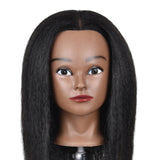 Hair Styling Practice Doll Head Training Mannequin Clamp 16in Light Black