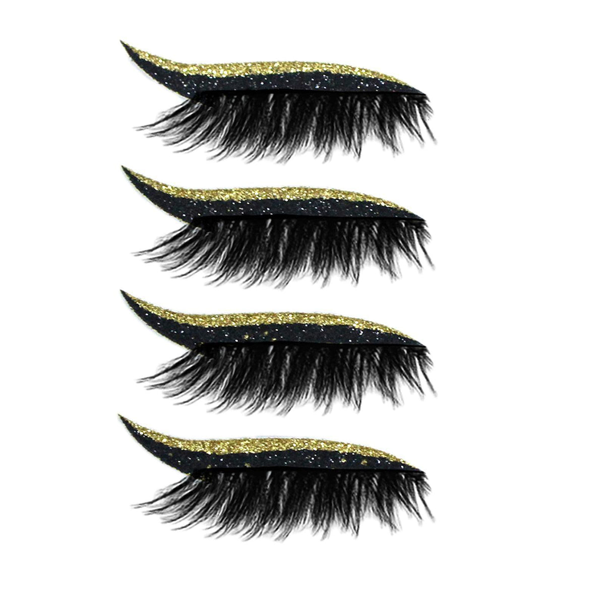 Reusable Eyeliner Eyelash Stickers Self Adhesive Makeup Tools Golden