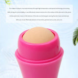 Face Oil Absorbing Volcanic Stone Face Roller Reusable Tool Pink