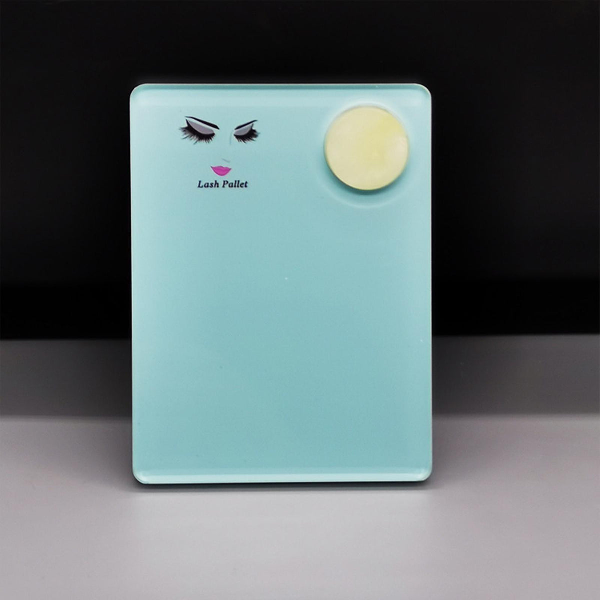 Cyan Acrylic Eyelash Extension Eye Lash Pallet Tool with Jade Stone