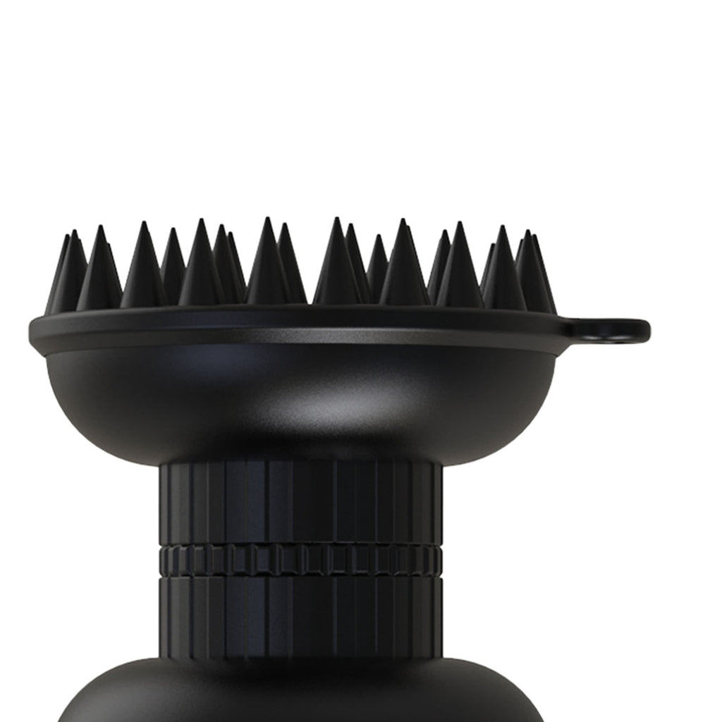 Shampoo Scalp Shower Body Washing Hair Massager Brush Comb Silicone Black