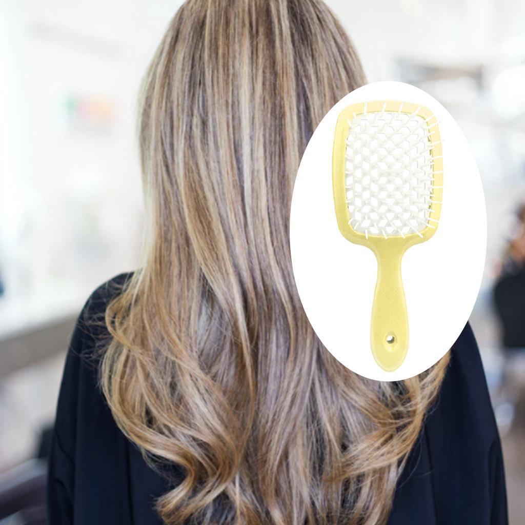 Maxbell Hair Brush Vented Styling Anti-Static Hairdressing for Curly Hair Yellow - Aladdin Shoppers